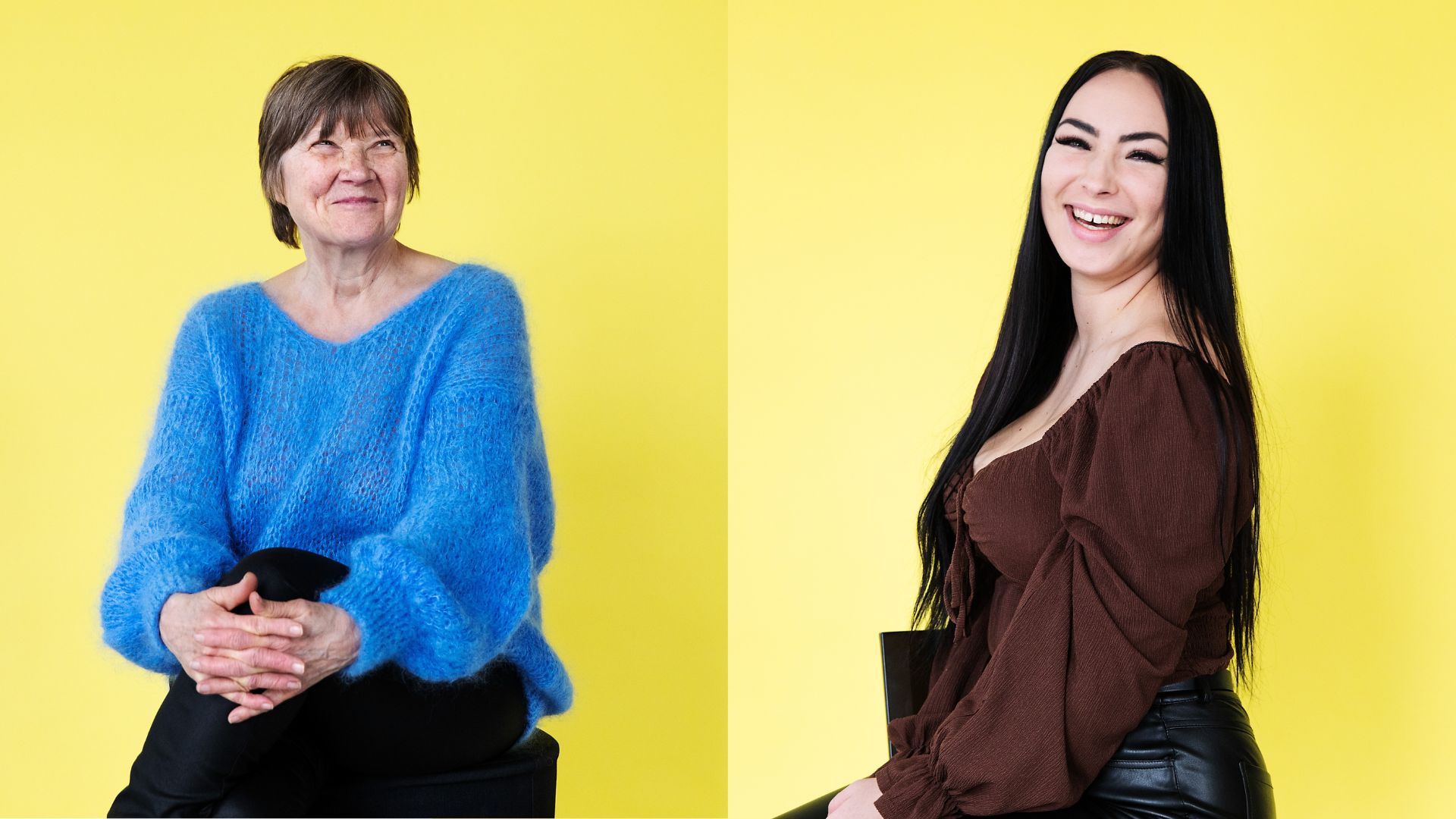 Kaksi naista ikkunan ääressä.